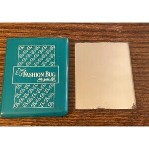 VTG FASHION BUG Fits For Life Pocket Mirror with Rubber Sleeve Store Logo